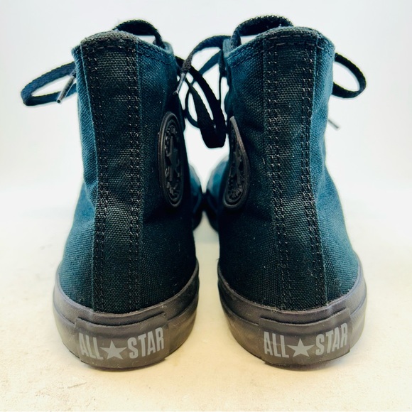 Converse Chuck Taylor All Star Black Monochrome Textile High Tops, size M6 W8 - Picture 8 of 11